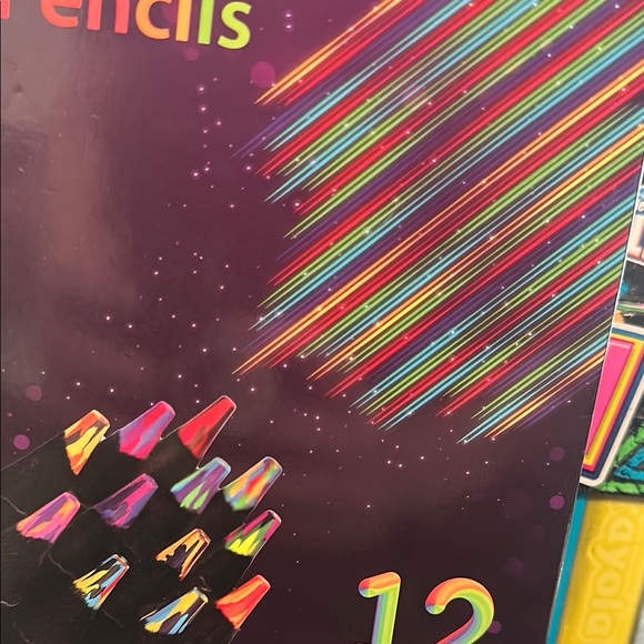 Rainbow Pencils & Neon Colored Pencils & Neon Sidewalk Chalk - Assorted Colors - Picture 6 of 9